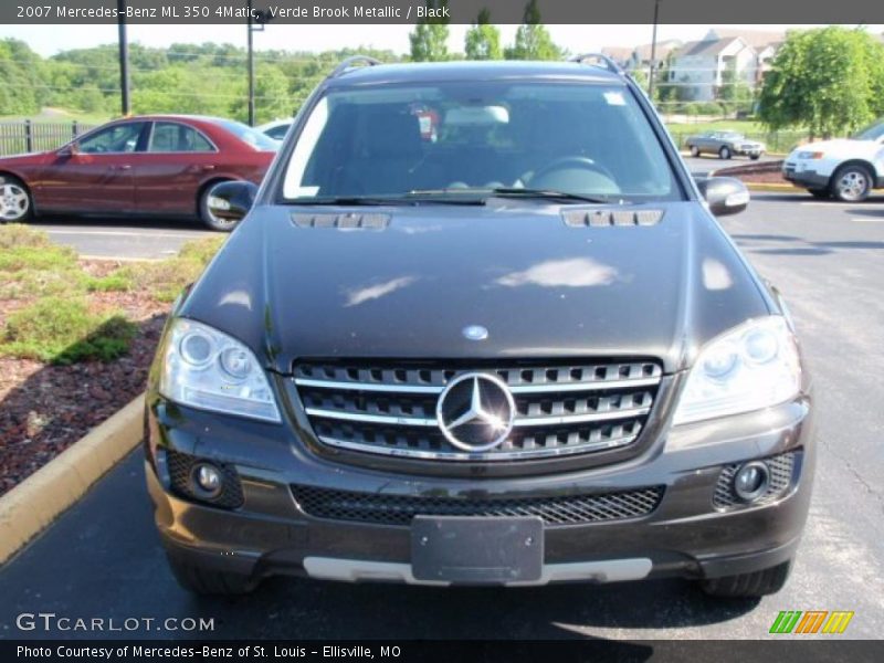 Verde Brook Metallic / Black 2007 Mercedes-Benz ML 350 4Matic