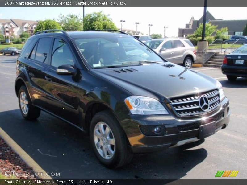 Verde Brook Metallic / Black 2007 Mercedes-Benz ML 350 4Matic