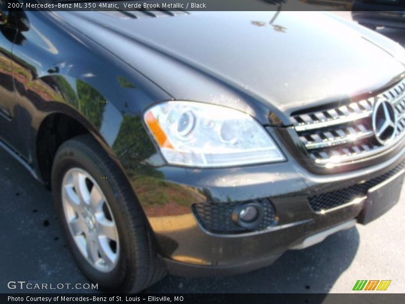 Verde Brook Metallic / Black 2007 Mercedes-Benz ML 350 4Matic