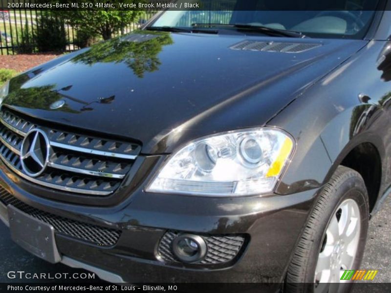Verde Brook Metallic / Black 2007 Mercedes-Benz ML 350 4Matic
