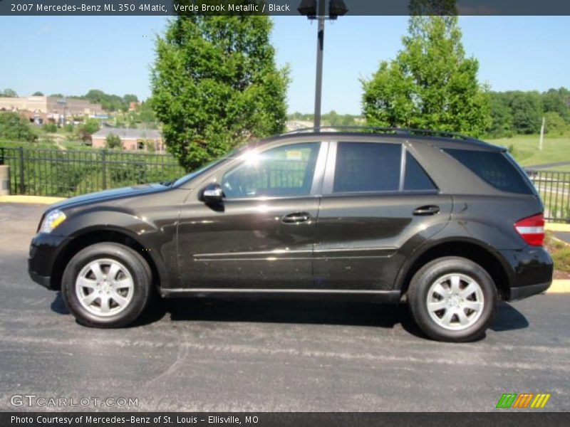 Verde Brook Metallic / Black 2007 Mercedes-Benz ML 350 4Matic