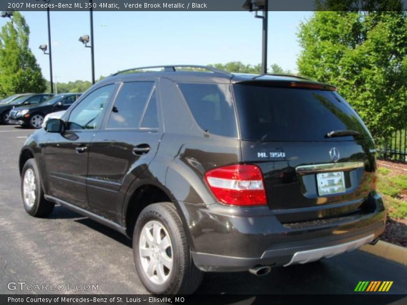Verde Brook Metallic / Black 2007 Mercedes-Benz ML 350 4Matic