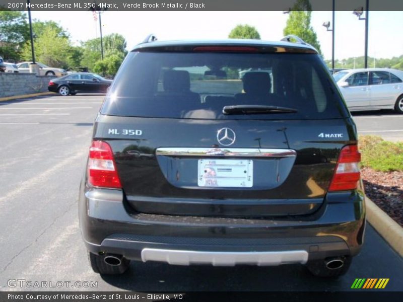 Verde Brook Metallic / Black 2007 Mercedes-Benz ML 350 4Matic
