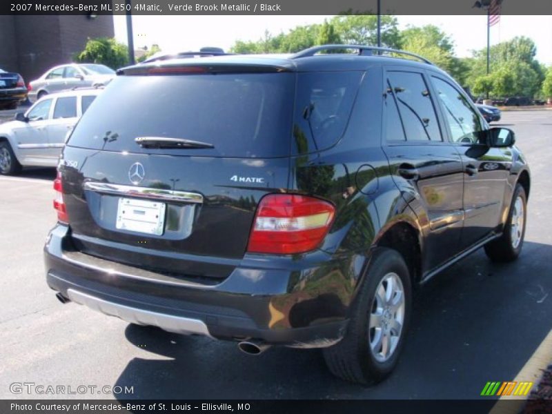 Verde Brook Metallic / Black 2007 Mercedes-Benz ML 350 4Matic