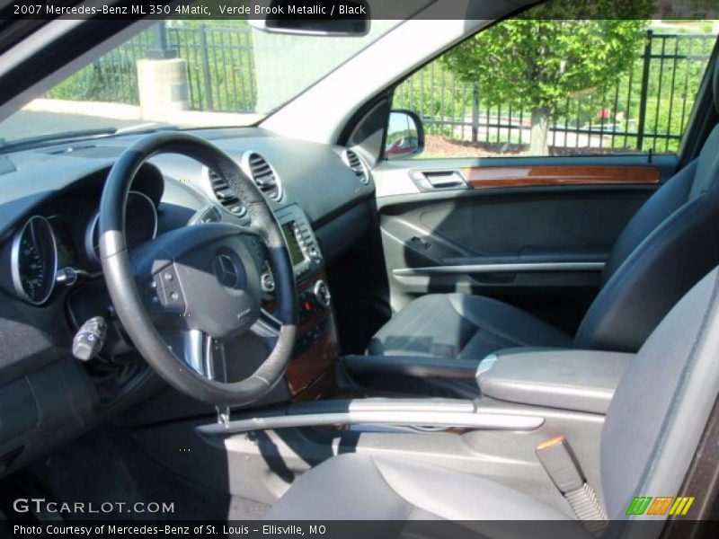 Verde Brook Metallic / Black 2007 Mercedes-Benz ML 350 4Matic