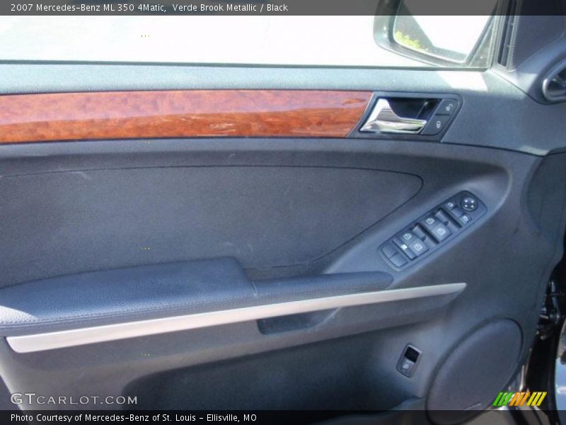 Verde Brook Metallic / Black 2007 Mercedes-Benz ML 350 4Matic