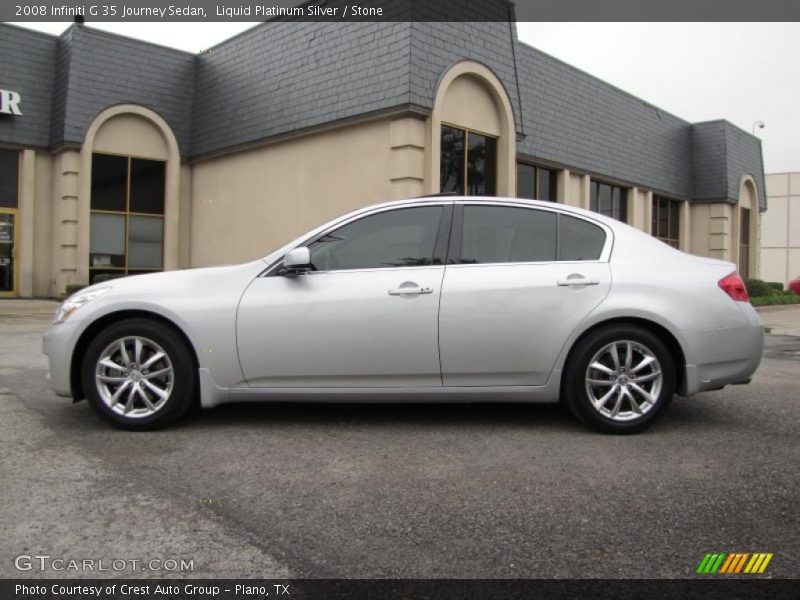 Liquid Platinum Silver / Stone 2008 Infiniti G 35 Journey Sedan