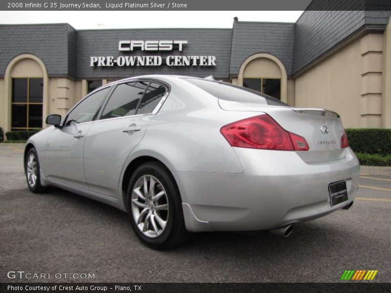 Liquid Platinum Silver / Stone 2008 Infiniti G 35 Journey Sedan
