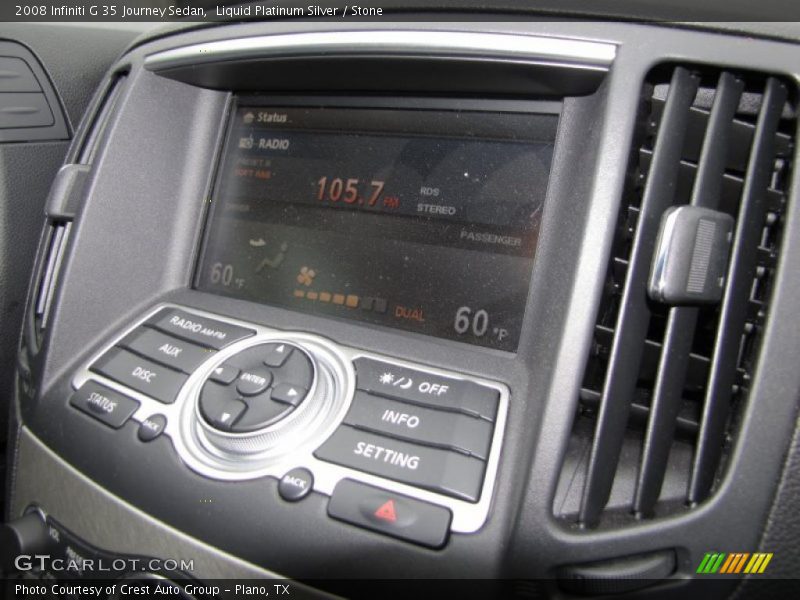 Liquid Platinum Silver / Stone 2008 Infiniti G 35 Journey Sedan