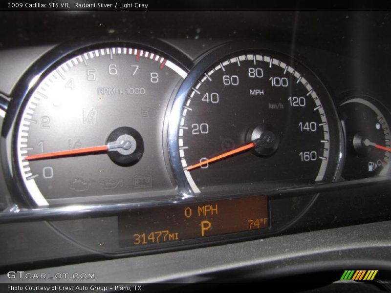 Radiant Silver / Light Gray 2009 Cadillac STS V8