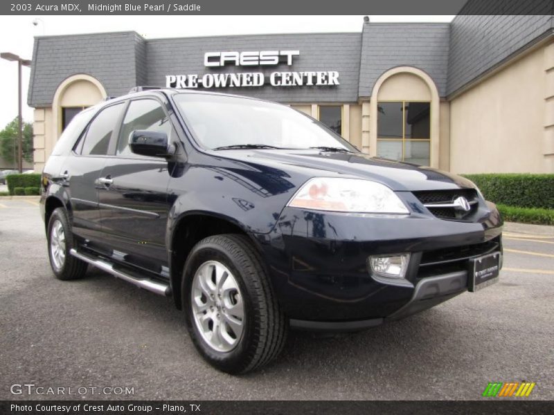 Midnight Blue Pearl / Saddle 2003 Acura MDX