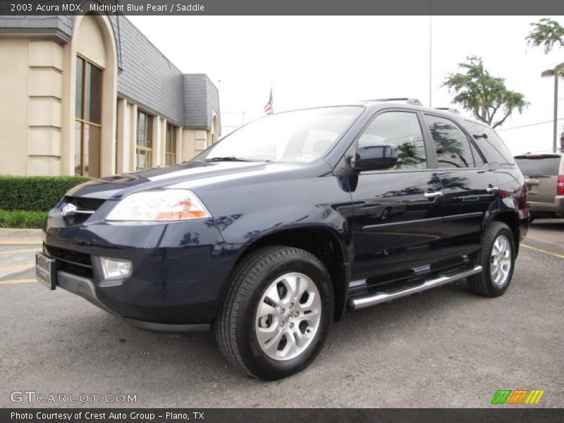 Midnight Blue Pearl / Saddle 2003 Acura MDX