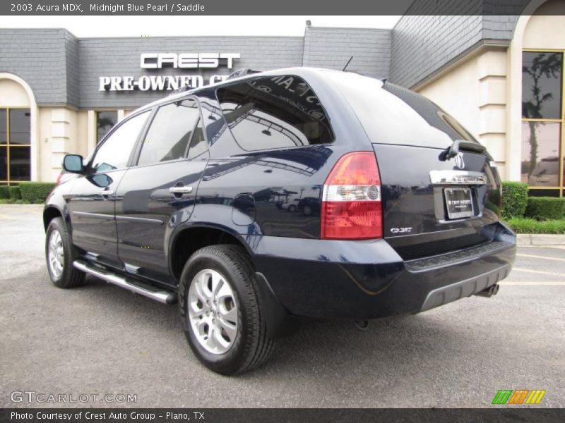 Midnight Blue Pearl / Saddle 2003 Acura MDX