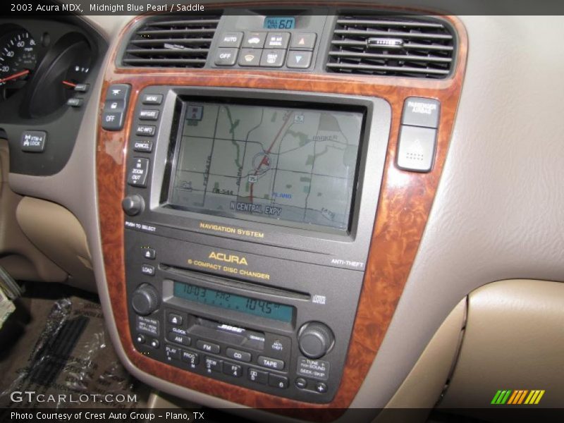 Midnight Blue Pearl / Saddle 2003 Acura MDX