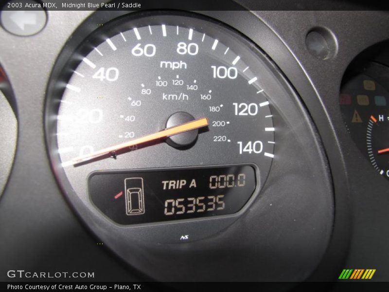 Midnight Blue Pearl / Saddle 2003 Acura MDX