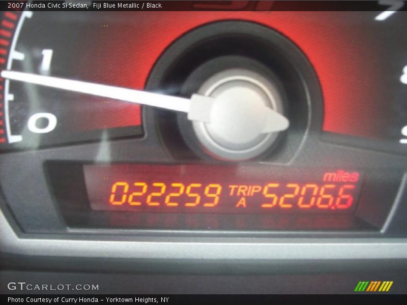 Fiji Blue Metallic / Black 2007 Honda Civic Si Sedan