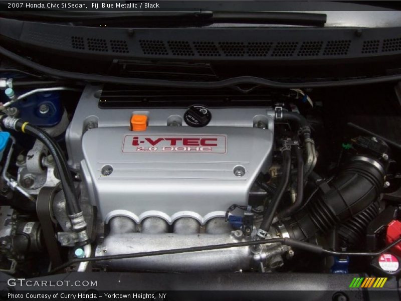 Fiji Blue Metallic / Black 2007 Honda Civic Si Sedan
