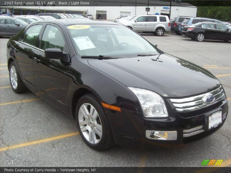 Black / Light Stone 2007 Ford Fusion SEL V6 AWD