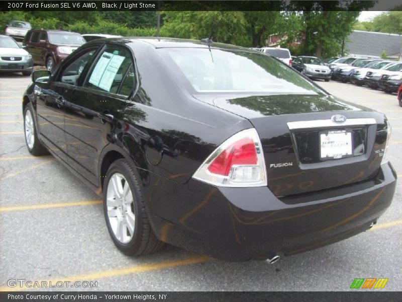 Black / Light Stone 2007 Ford Fusion SEL V6 AWD