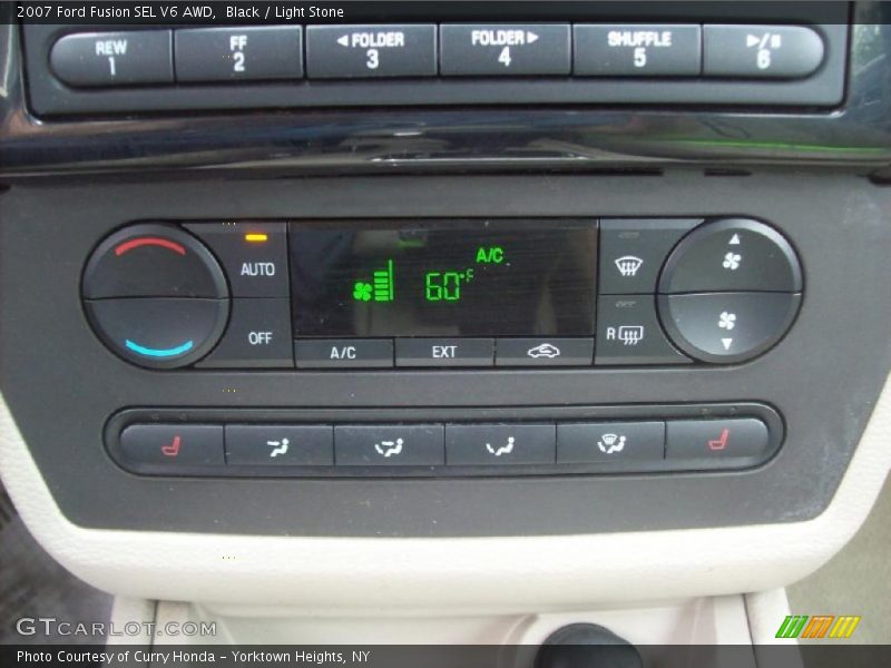 Black / Light Stone 2007 Ford Fusion SEL V6 AWD