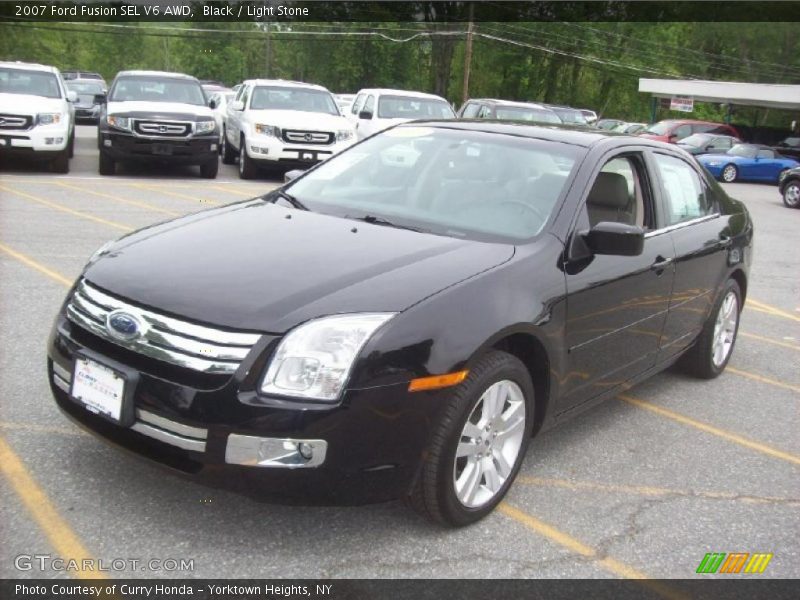 Black / Light Stone 2007 Ford Fusion SEL V6 AWD