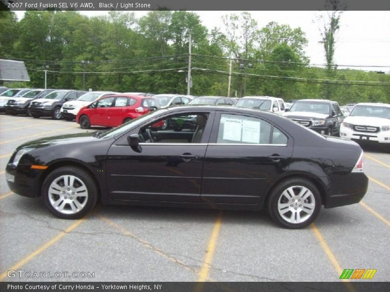 Black / Light Stone 2007 Ford Fusion SEL V6 AWD