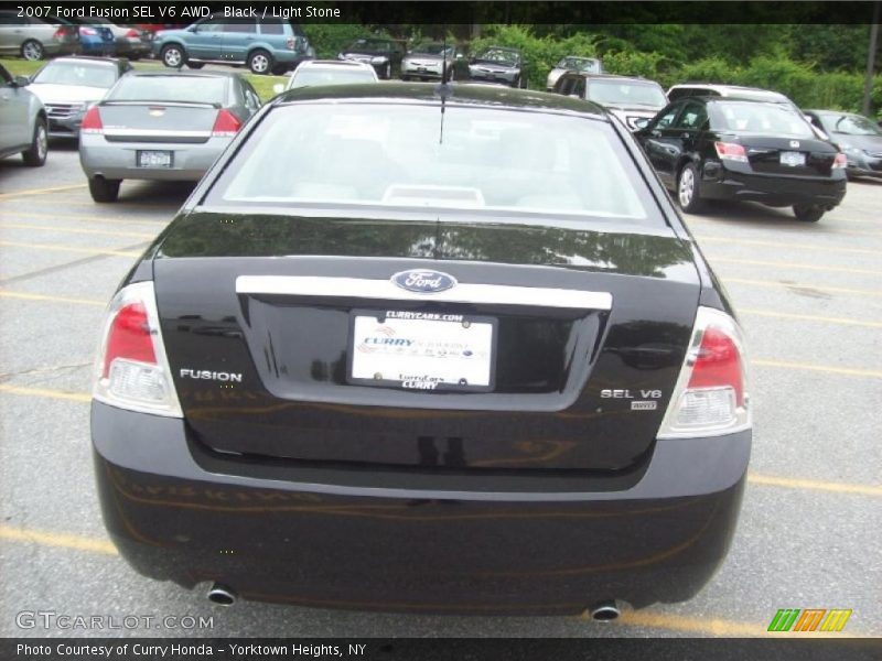 Black / Light Stone 2007 Ford Fusion SEL V6 AWD