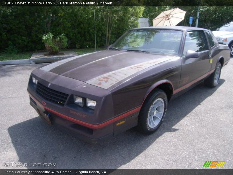 Dark Maroon Metallic / Maroon 1987 Chevrolet Monte Carlo SS