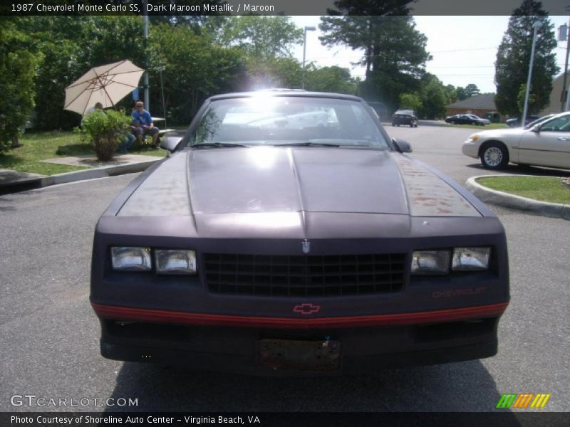 Dark Maroon Metallic / Maroon 1987 Chevrolet Monte Carlo SS