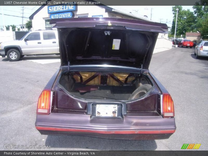Dark Maroon Metallic / Maroon 1987 Chevrolet Monte Carlo SS