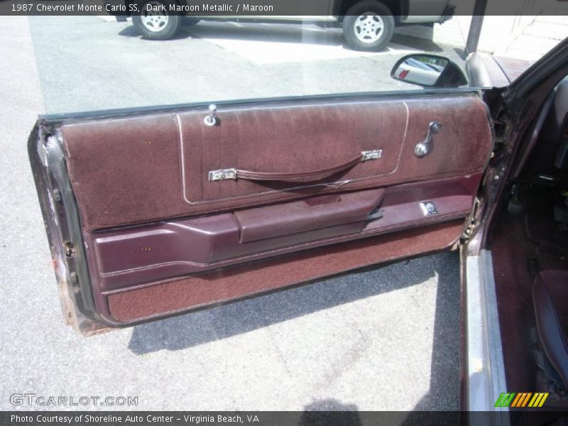 Dark Maroon Metallic / Maroon 1987 Chevrolet Monte Carlo SS