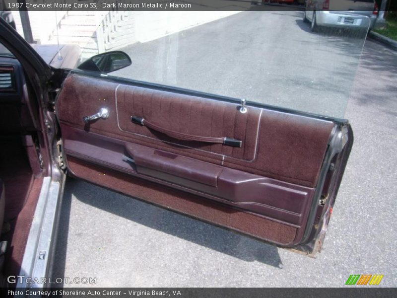 Dark Maroon Metallic / Maroon 1987 Chevrolet Monte Carlo SS