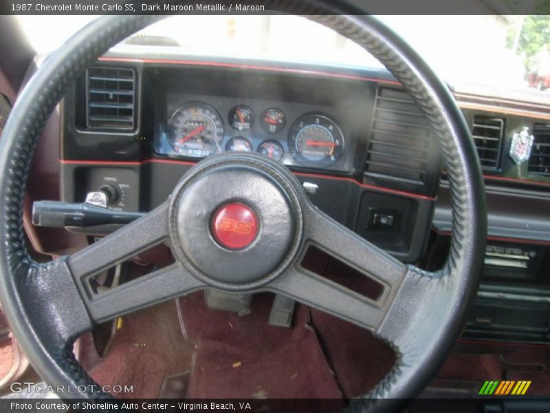 Dark Maroon Metallic / Maroon 1987 Chevrolet Monte Carlo SS