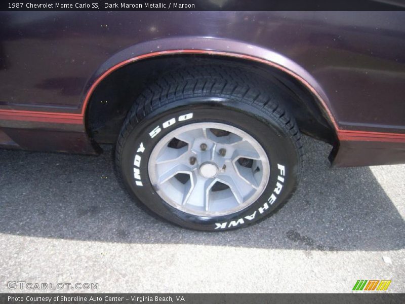 Dark Maroon Metallic / Maroon 1987 Chevrolet Monte Carlo SS
