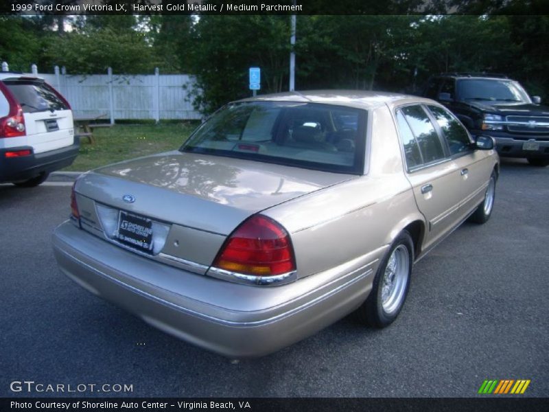 Harvest Gold Metallic / Medium Parchment 1999 Ford Crown Victoria LX