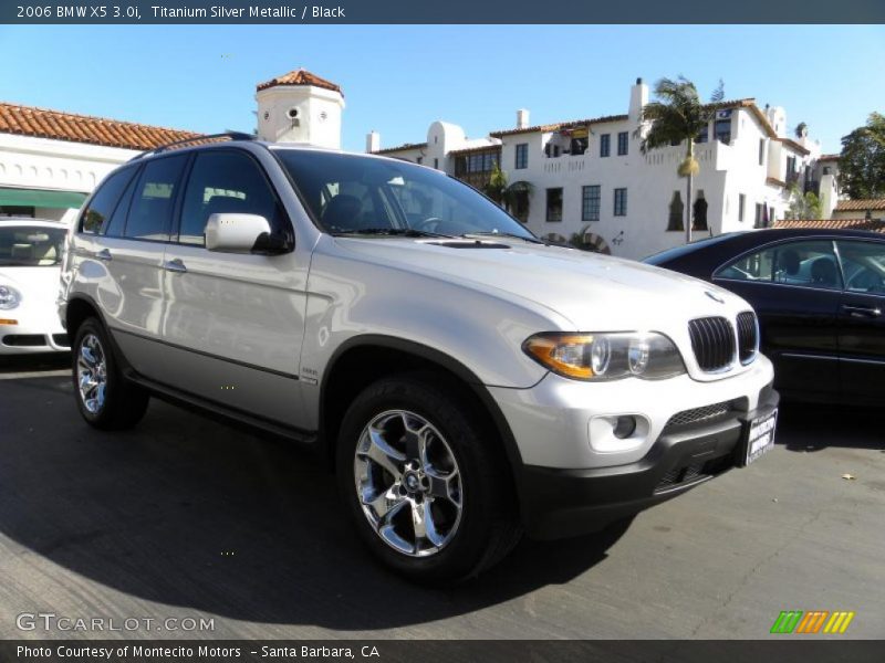 Titanium Silver Metallic / Black 2006 BMW X5 3.0i