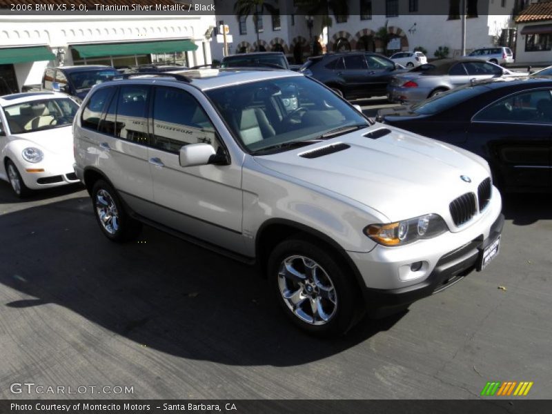 Titanium Silver Metallic / Black 2006 BMW X5 3.0i