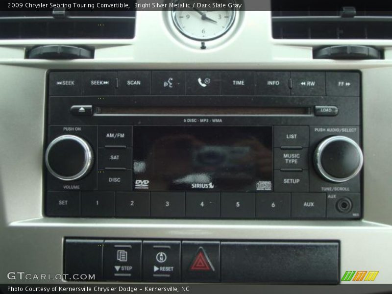 Bright Silver Metallic / Dark Slate Gray 2009 Chrysler Sebring Touring Convertible