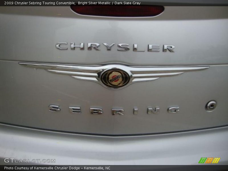 Bright Silver Metallic / Dark Slate Gray 2009 Chrysler Sebring Touring Convertible