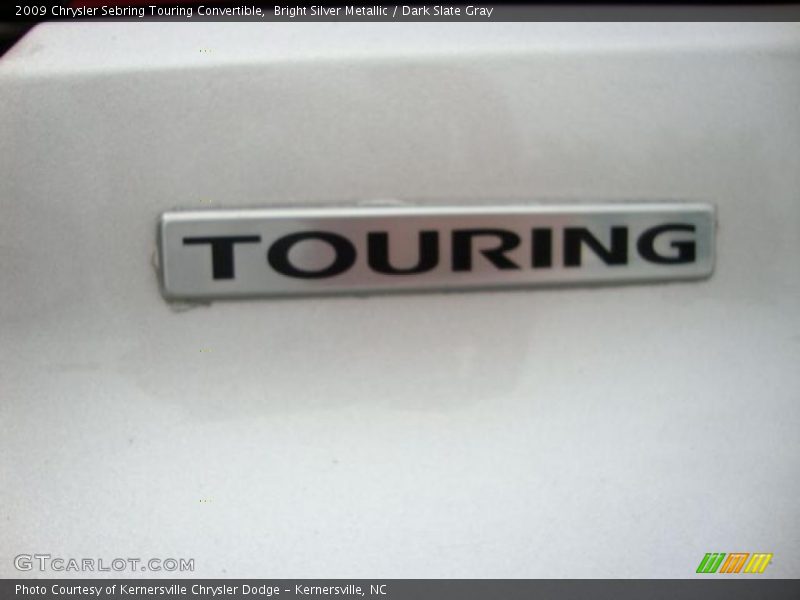 Bright Silver Metallic / Dark Slate Gray 2009 Chrysler Sebring Touring Convertible