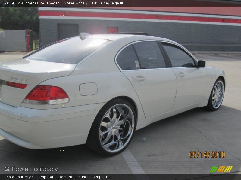 Alpine White / Dark Beige/Beige III 2004 BMW 7 Series 745i Sedan
