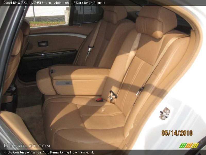 Alpine White / Dark Beige/Beige III 2004 BMW 7 Series 745i Sedan
