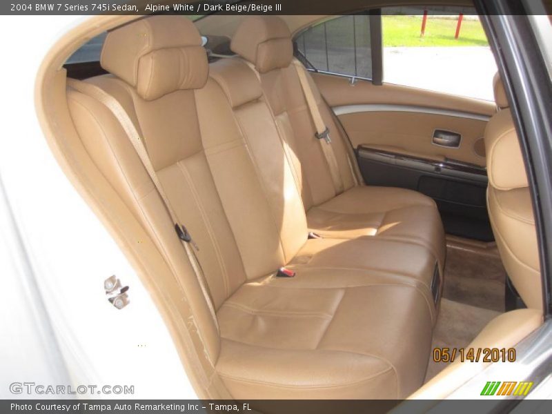 Alpine White / Dark Beige/Beige III 2004 BMW 7 Series 745i Sedan