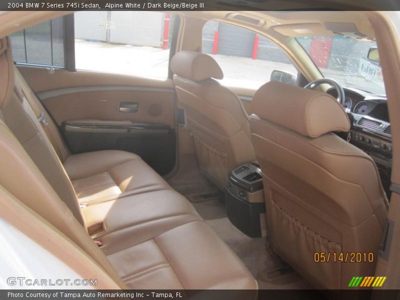 Alpine White / Dark Beige/Beige III 2004 BMW 7 Series 745i Sedan