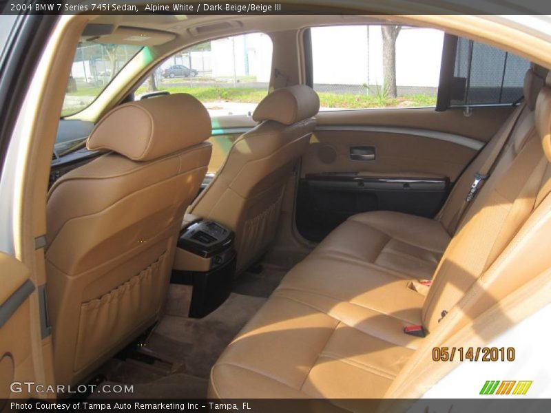 Alpine White / Dark Beige/Beige III 2004 BMW 7 Series 745i Sedan