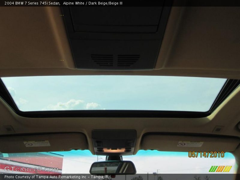 Alpine White / Dark Beige/Beige III 2004 BMW 7 Series 745i Sedan