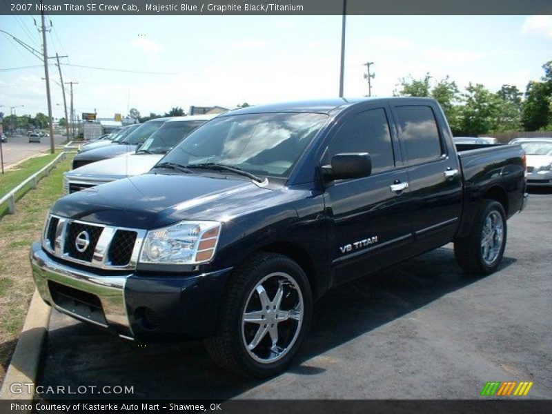 Majestic Blue / Graphite Black/Titanium 2007 Nissan Titan SE Crew Cab