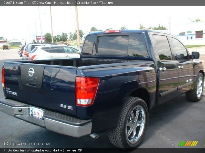 Majestic Blue / Graphite Black/Titanium 2007 Nissan Titan SE Crew Cab