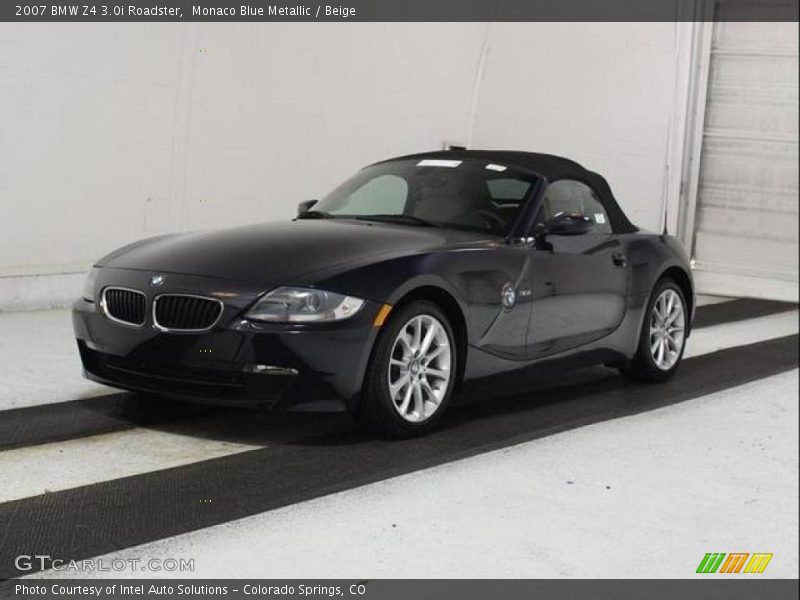 Monaco Blue Metallic / Beige 2007 BMW Z4 3.0i Roadster