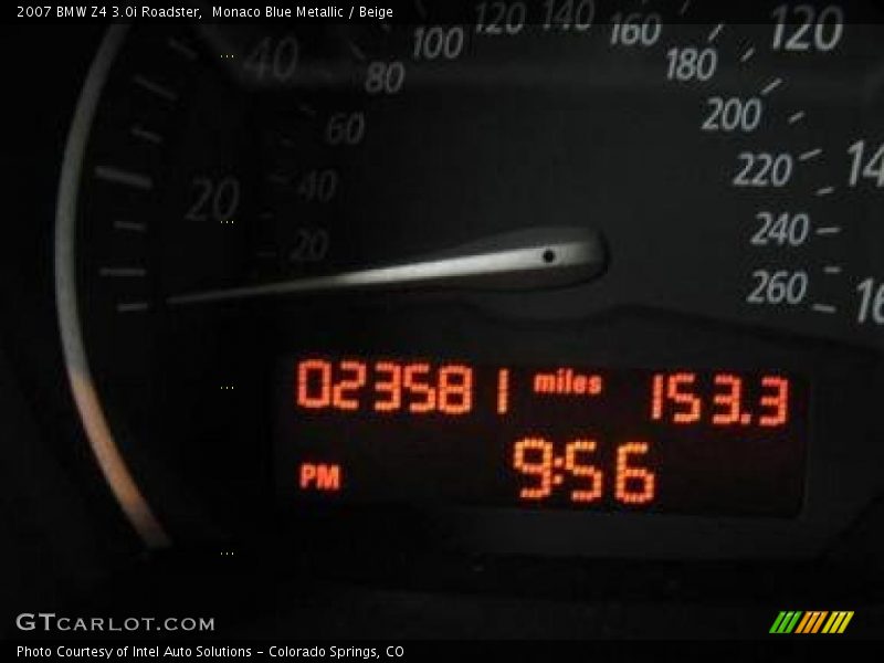Monaco Blue Metallic / Beige 2007 BMW Z4 3.0i Roadster
